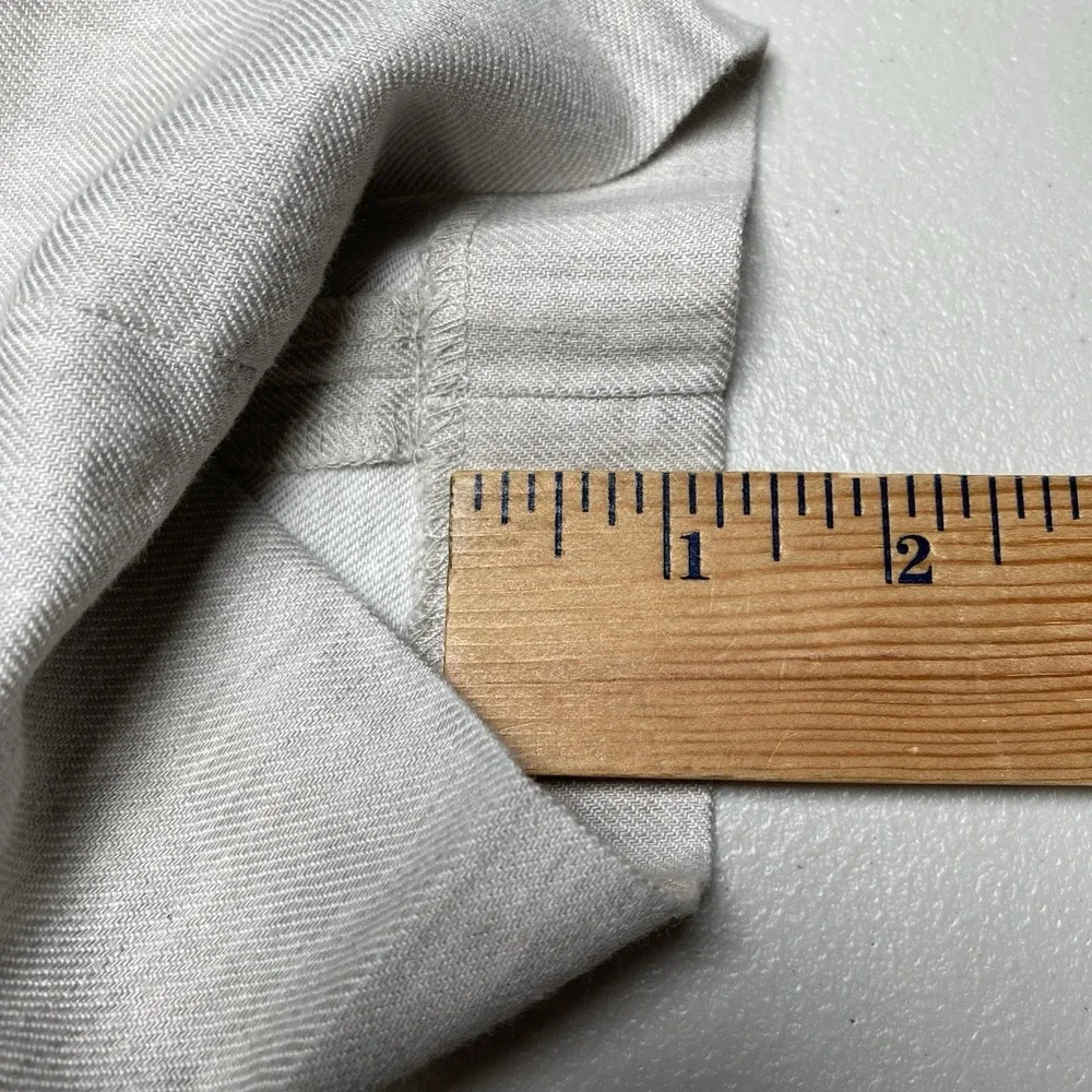 Bonobos Linen Pants 29x32 Slim Profilo Flat Front Off White Gray